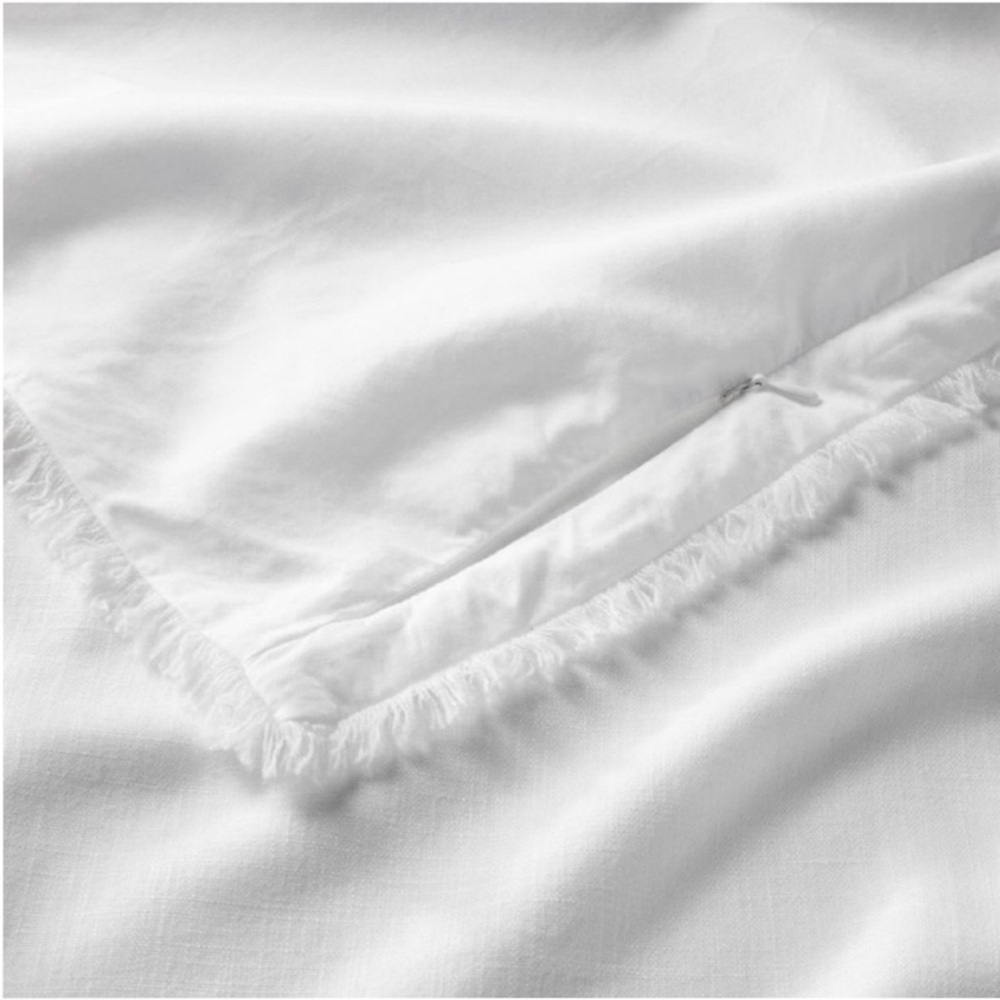 NWT Full/Queen Heavyweight Linen Blend Comforter & Sham Set White - Picture 6 of 6